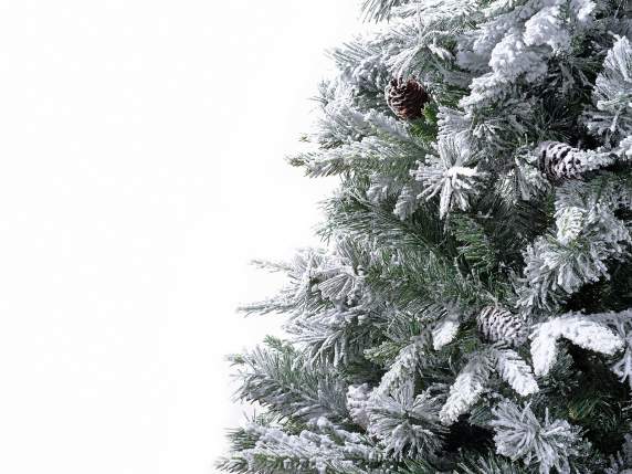 Super snowy artificial pine tree Canada w-pine cones H180-11
