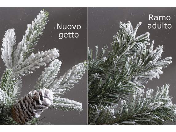 Super snowy artificial pine tree Canada w-pine cones H180-11