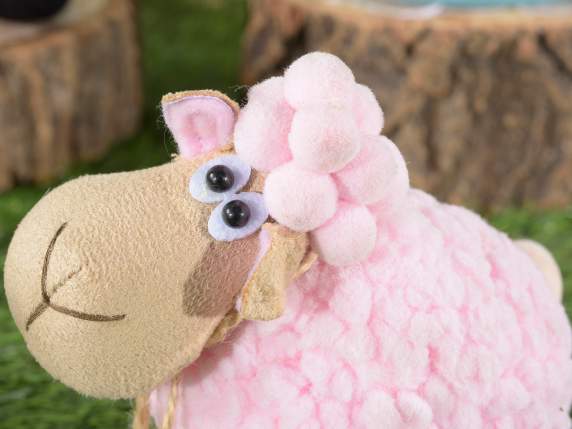 Soft fabric sheep with bell