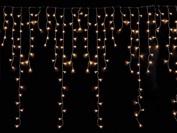 Rain light 80 hanging strands, 656 warm white LEDs