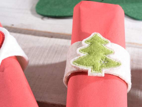 Placeholder - napkin ring in cloth with Christmas decoration