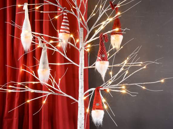 Santa Claus with hat, snowflake and hanging light
