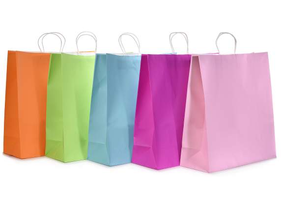 Giant colored bag - envelope with twisted handle