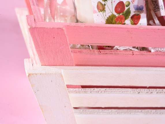Colorful wooden basket - box