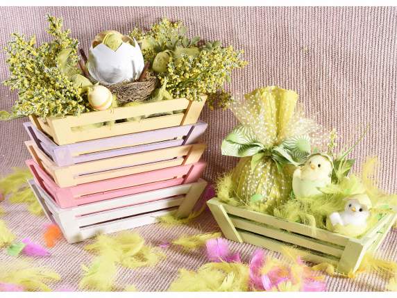 Colorful wooden basket - box