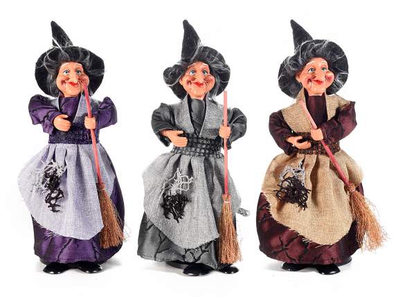 Befana Witch fabric and resin with sweet container
