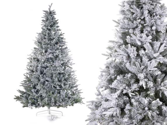 Super snowy artificial pine tree Canada w-pine cones H210-16