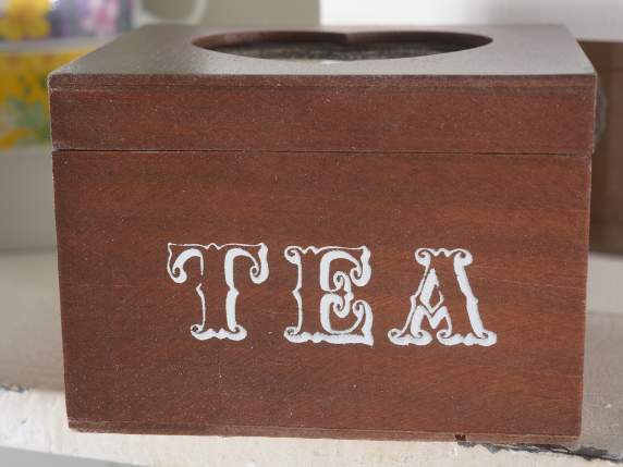 Tea - spice box in wood and glass
