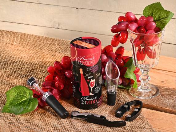 Pachet cadou 4 accesorii somelier pentru vin