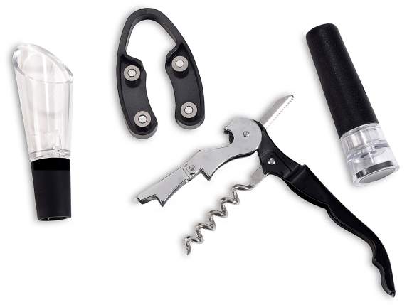 Pachet cadou 4 accesorii somelier pentru vin