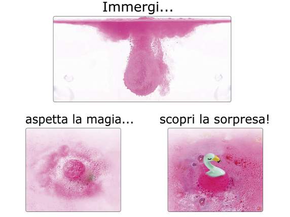Bombă de baie 110g colorată, parfumată cu surpriză fantezie