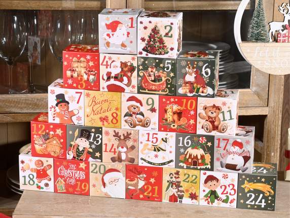 Set de calendar de advent modular cu 24 de cutii de hârtie