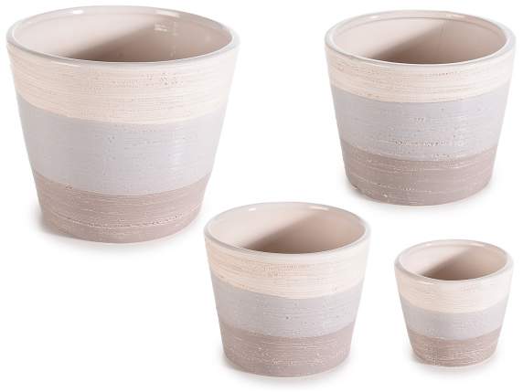 Set 4 vaze ceramice colorate