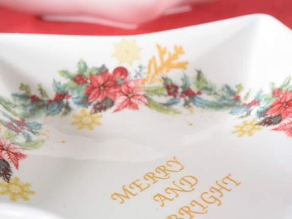 Assiette de Noël en porcelaine étoile
