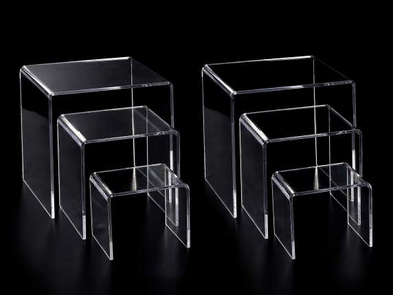 Set de 6 bănci transparente din acril de înaltă densitate