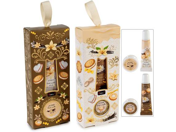 Coffret cadeau contenant un gommage de 10 ml et un baume à l