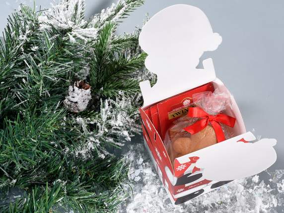 Boîte en papier avec personnage de Noël