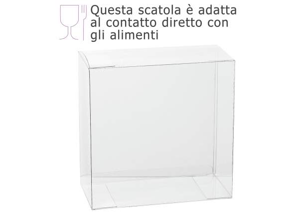 Boîte carrée en PET - qualité alimentaire