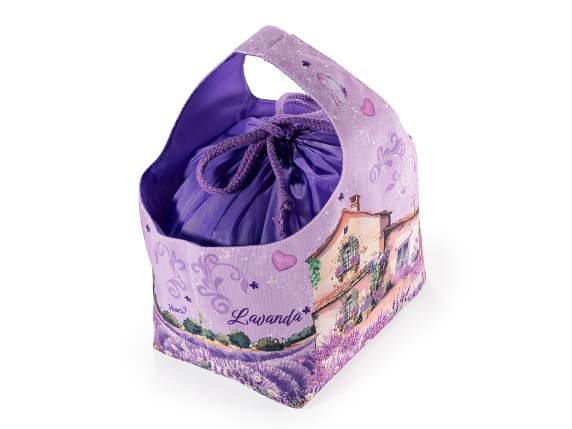 Bolso-cesta de lona con bolso y asa incorporados