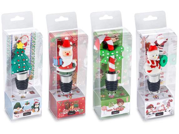Bouchon en métal décoré pour Noël