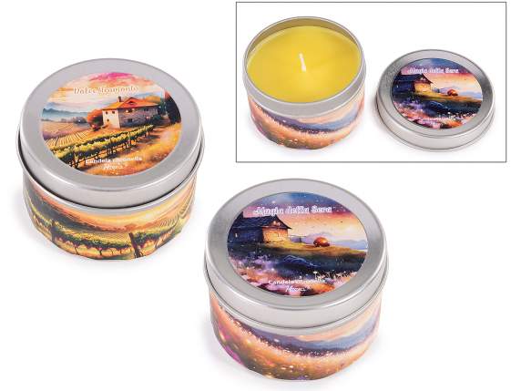 Lumanare cu citronella in cutie metalica
