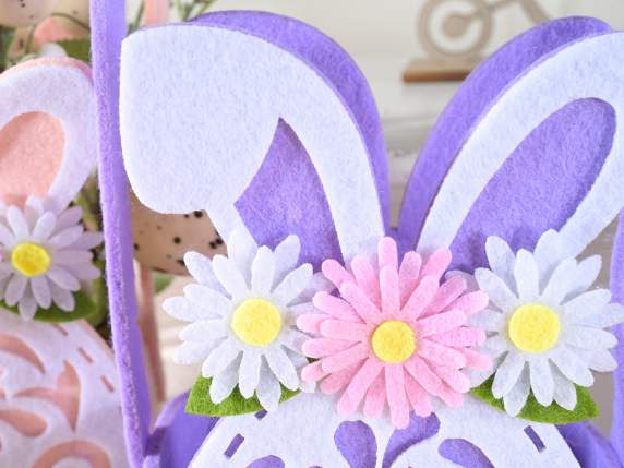 Borsetta in panno colorato decorato con orecchie coniglio