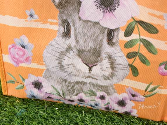 Borsa in tessuto non tessuto con stampa Bunny