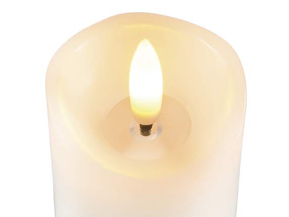 Mini bougie électronique en cire avec flamme LED mobile