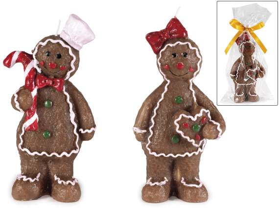 Bougie de Noël en forme de biscuit en pain dépices
