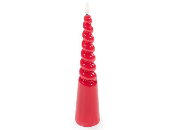 Bougie électronique en cire avec flamme LED mobile