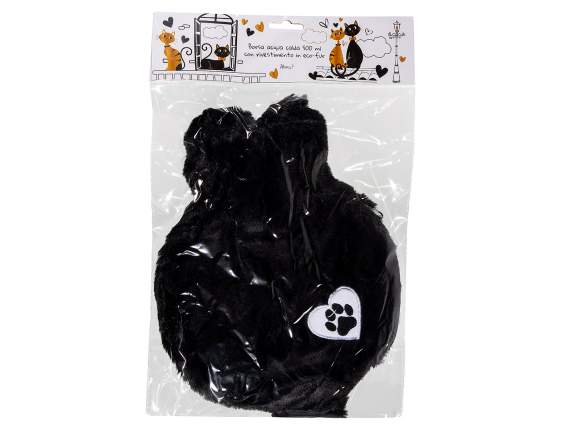 Bouillotte 500ml recouverte de fourrure écologique douce