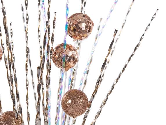Branche de filaments et baies de paillettes et paillettes ch