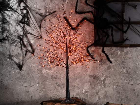 Arbre de 1,30 m de haut, 250 LED orange et 50 branches