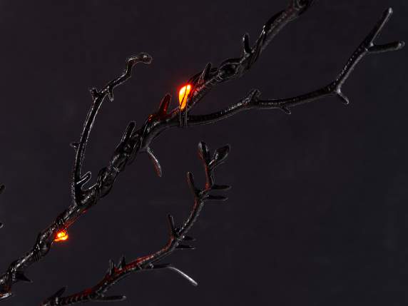 Arbre de 1,30 m de haut, 250 LED orange et 50 branches