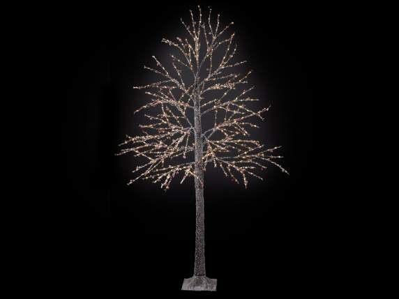 Arbre de 2,10 m, 480 LED, 125 branches ornées de cristaux de