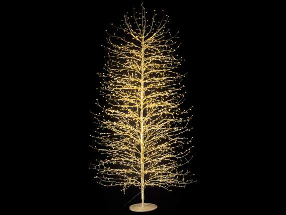 Arbre m 2,10H doré, 2700 LED blanc chaud, 270 branches