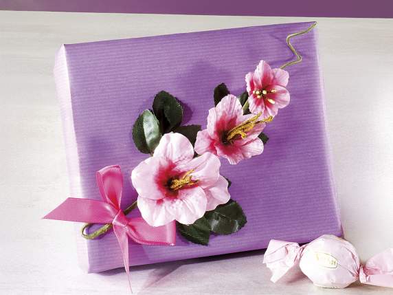 Buchet de flori mici colorate din material textil