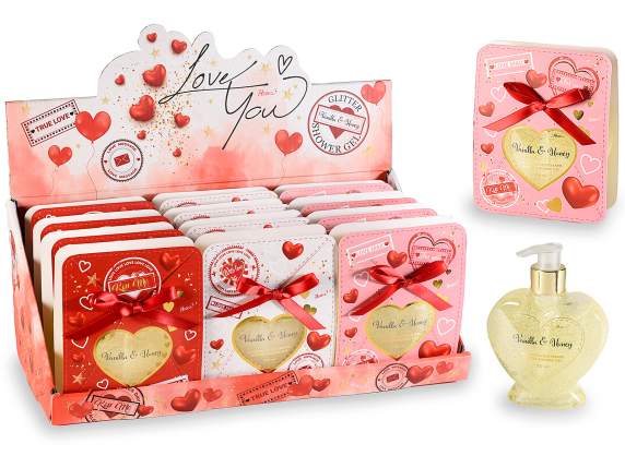 Présentoir de 12 gels douche de 200 ml en pack