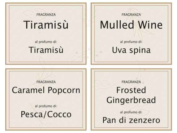 Lumanare parfumata din sticla cu decoratiuni din turta dulce