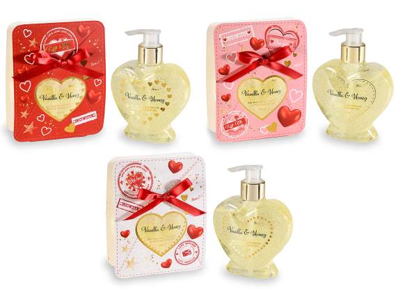 Expoziie de 12 geluri de du de 200 ml în ambalaj