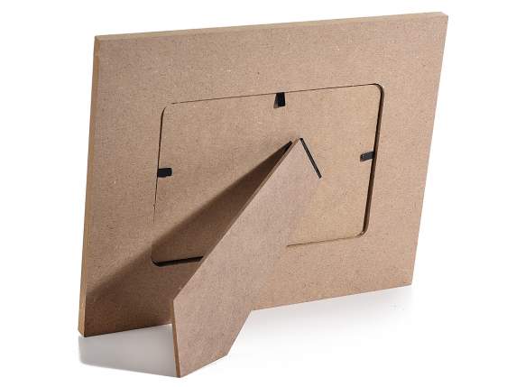 Cadre photo en bois sculpté coeurs pour placer carte maman