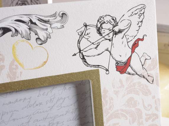 Rama foto din lemn cu decor Cupido Barocco pentru a fi mon