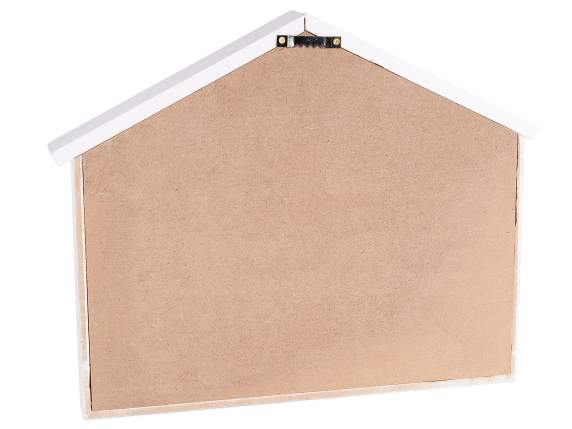 Calendrier perpétuel en bois avec décorations familiales