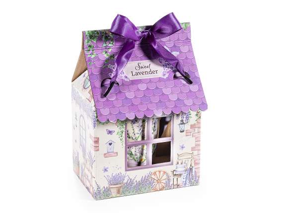 Cană de porțelan de 300 ml cu decorațiuni cu lavandă