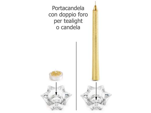 Set cadou cu 4 caneluri + 2 lumanari si suport de sticla