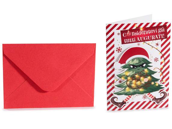 Carte de vœux avec phrase de Noël amusante, décoration 3D