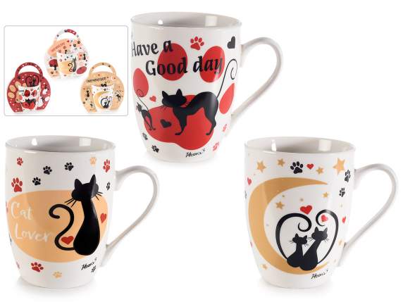 Porcelain mug Pretty Cat in gift box