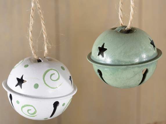 Tub 8 clopote metalic cu decoratiuni de Craciun de agatat