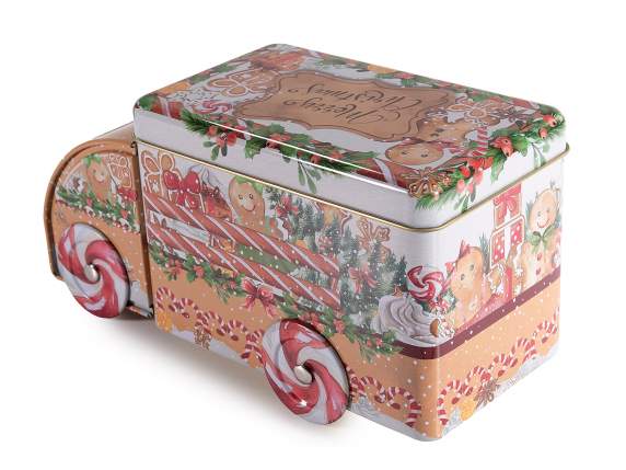 Boîte à nourriture en métal Gingerbread Van