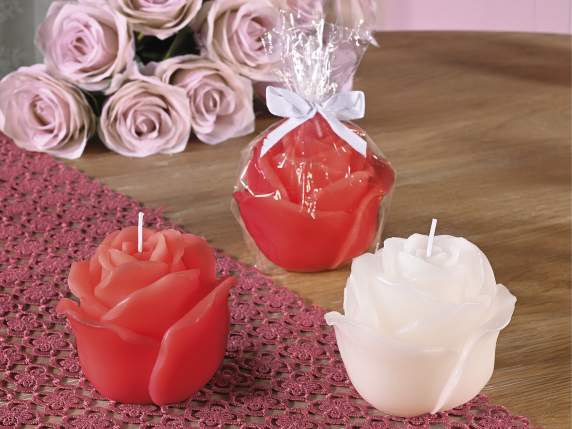 Bougie en forme de bouton de rose